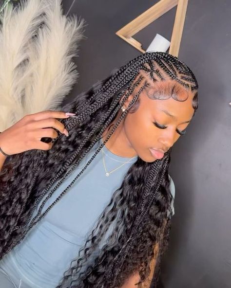 Clean Parts Only💖 on Instagram: "Tribal w/ Curly Quickweave & Dramatic Edges 🆗🆗😍🔥🔥🔥! - November Bookings Are Out & Available, Book Now #BRAIDSZN ! #njhairstylist #njbraider #tribal #fulanibraids #quickweave #knotless #bohobraids #elizabethbraider" Curly Quickweave, Dramatic Edges, Hair Braid Designs, Weave Hairstyles Braided, Braided Hairstyles For Black Women Cornrows, Box Braids Hairstyles For Black Women, Cute Braided Hairstyles, Quick Weave Hairstyles, Braided Cornrow Hairstyles