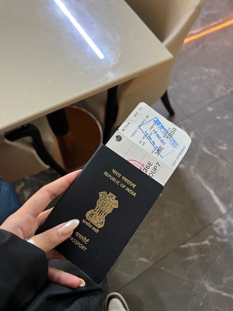 Indian Passport With Tickets, Indian Passport Aesthetic, Manifest List, Indian Passport, 1 Billion Dollars, Board Wallpaper, Life Vibes, Bridal Songs, Passport Pictures