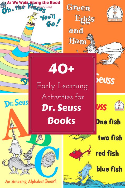 Dr Seuss Activities For Preschool, February Preschool, Dr Seuss Art, Early Learning Ideas, Preschool Homeschooling, Dr Seuss Activities, Sleep Book, Fish Activities, Dr Seuss Books