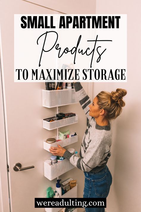 I have been trying to find the best products to increase the storage in my small apartment and i finally found the best guide Apartment Storage Hacks, Apartment Storage Solutions, Studio Apartment Storage, Small Apartment Closet, Small Room Storage, Small Bedroom Hacks, Apartment Hacks Organizing, Small Apartment Storage, Small Apartment Organization