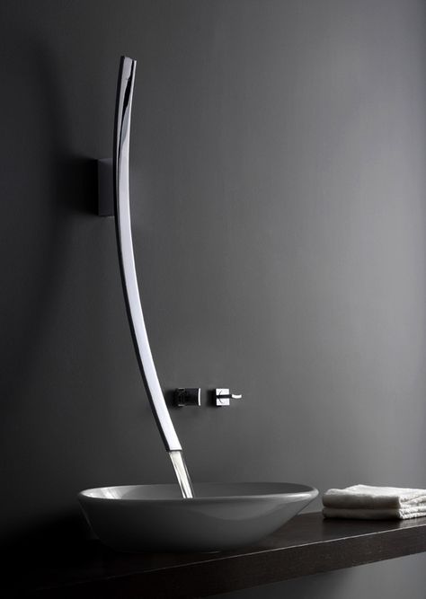 Unusual Bathrooms, Wall Mount Faucet Bathroom, Creative Bathroom, Faucet Design, Sink Design, Bad Design, Yanko Design, Architectural Inspiration, Bathroom Inspiration