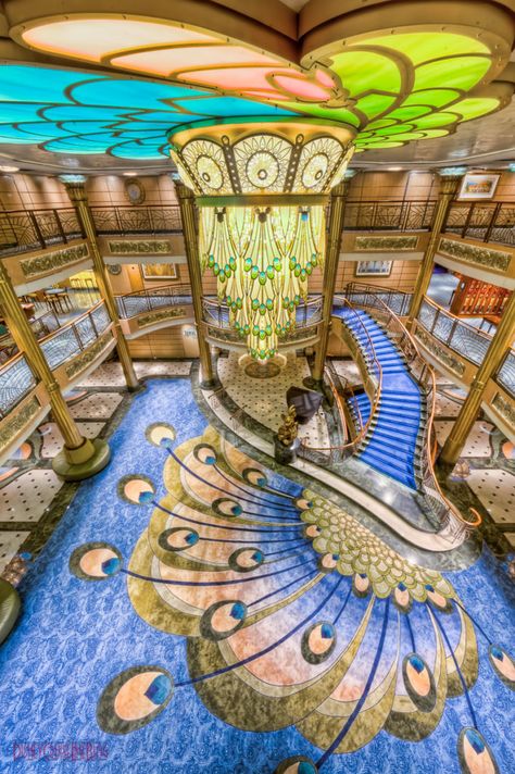 It's All in the Details: The Atrium Lobby of the Disney Fantasy • The Disney Cruise Line Blog Fantasy Cruise Ship, Disney Cruse, Disney Fantasy Cruise, Ship Pictures, Disney Cruise Ships, Disney Fantasy, Disney Life, Chic Interior, Business Center