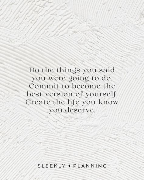 / WEEK 40 / First day of the week and last day of the month, who's ready for Spooktober? 😀 Here's the quote for this week: "Do the things you said you were going to do. Commit to become the best version of yourself. Create the llife you know you deserve." #quotes #quoteoftheweek #motivationalquotes #MotivationalMonday You Deserve Quotes, Deserve Quotes, Last Day Of The Month, Instagram Plan, Quote Of The Week, Best Version Of Yourself, Day Of The Week, Monday Motivation, Say You