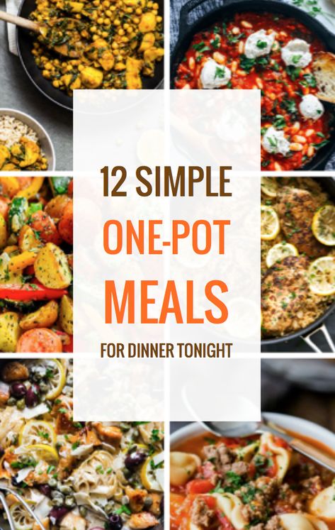 12 Simple One-Pot Meals for Dinner Stovetop Meals, Recipes Healthy Dessert, Easy Dinners For One, Healthy Party Snacks, Meals For Dinner, Food Recipes Healthy, Healthy Holiday Recipes, Eat Happy, Party Appetizers Easy