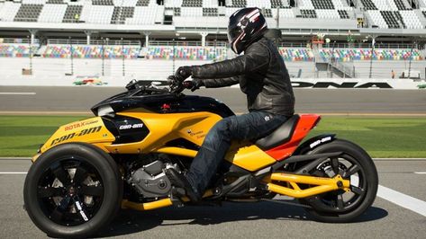 Can-Am Spyder F3 Turbo Concept is a 150 hp three-wheeler [w/video] | Autoblog Bobber Kit, Motos Harley, Can Am Spyder, Reverse Trike, Concept Vehicles, Dream Bike, Futuristic Motorcycle, Concept Motorcycles, Trike Motorcycle