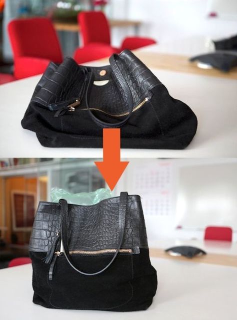 Quick Closet Tip: Help Store Purses Upright With This Easy, Free Trick | Apartment Therapy Storing Purses In Closet, How To Store Purses In Closet, Organize Purses In Closet, Organise Wardrobe, Small Closet Hacks, Store Purses, Master Closets, Bubble Packaging, Bra Tips