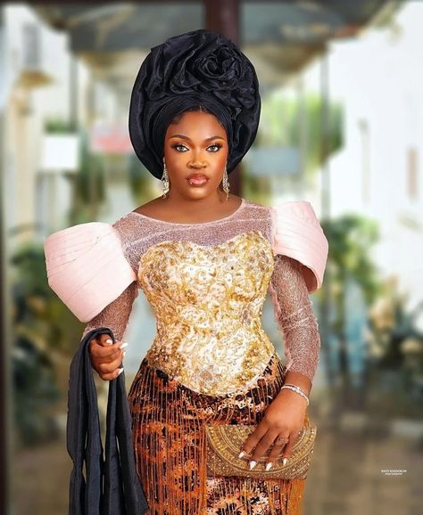 Illusion neckline dress Asoebi Lace Style, Owambe Styles, Asoebi Lace, Illusion Neckline Dress, Nigerian Fashion Designers, Ankara Tops, Ankara Skirt And Blouse, Nigerian Fashion, Lace Gown Styles