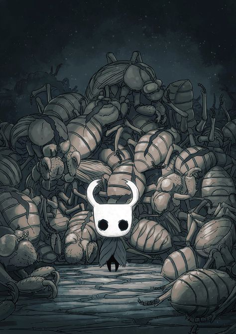 Hollow Knight Concept Art #1 by teamcherry.deviantart.com on @DeviantArt Knight Concept Art, Concept Art, Deviantart, Animals, Art