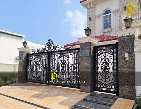 ⭐ Upcoming Project ⭐ ✅ Premium quality Super heavy wrought iron Main gate. ✅ Get all all your Steel fabrication solutions under one roof. To order or for more information please contact us on: ☎️ Call: 03224323790 📲 WhatsApp: 03224323790 📧 Email: info@desinyo360.com 🌐 www.desinyo360.com Address: M37-38 Ashiana Center, Main Boulevard Gulberg-3, Near Liberty Chowk, Lahore #Desinyo #UHDlasercutting #CNC #CNCjalidesign #lasercutjali #jalidesign #wood #metals #screens #wallpanels #windows Iron Main Gate, Iron Main Gate Design, Spanish Mansion, Classical House, Gate Designs, Main Gate Design, Steel Fabrication, Front Gates, Main Gate