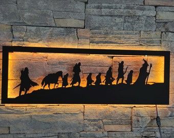 Fantasy Home Decor, Metal Signs Decor, Fantasy Homes, Game Room Decor, Wood Wall Decor, Led Signs, Middle Earth, The Rings, Diy Furniture Plans Wood Projects