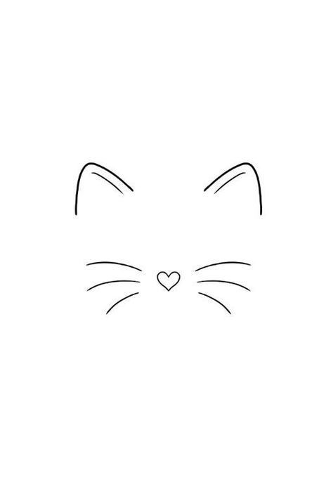 Simple Animal Silhouette, Tiny Cat Paw Tattoo, Cat Paw Doodle, Cat Paw Embroidery, Cat Paw Drawing, Tiny Tattoo Ideas, Paw Tattoo, Cat Tattoo Designs, Tiny Tattoo