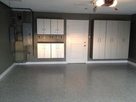 Epoxy Flooring Garage, Diy Epoxy Garage Floor, Epoxy Garage Floor Colors, Epoxy Garage Floor Ideas, Finished Garages, Garage Epoxy Floor, Garage Paint Colors, Sol Garage, Garage Inspiration