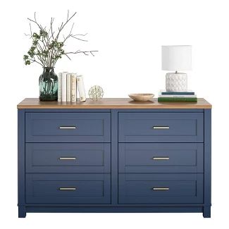 Navy Dresser, Blue Bedroom Furniture, Traditional Dressers, Blue Dresser, Grey Dresser, Small Dresser, Gold Knobs, Wide Dresser, Laminated Mdf