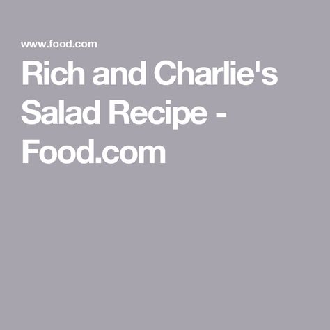 Rich and Charlie's Salad Recipe  - Food.com Heart Of Palm, Romaine Lettuce Salad, Lettuce Salad, St Louis Missouri, Red Wine Vinegar, Salad Ingredients, Green Salad, Italian Restaurant, Salad Recipe