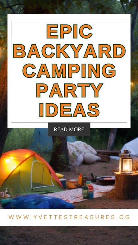 Birthday Cakes Diy, Camping Party Ideas, Camping Decorations, Cool Games, Fun Backyard, Camping Parties, Backyard Camping, Fun Music, Camping Party