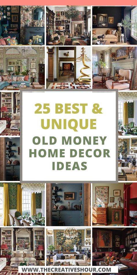 Unlock the secret to achieving the perfect old money home decor in your apartment. This comprehensive guide walks you through integrating vintage elegance and modern flair across all rooms. From adopting regal color schemes in your living room to incorporating French country details in your kitchen, and adding a touch of Victorian sophistication to your bathroom. Curated Home Decor, Old Money Decor Aesthetic, Modern Old Money, Old Money Decor, Old Money Home Decor, Old Money Home, New England Cottage, Spanish Hacienda, Sophisticated Home