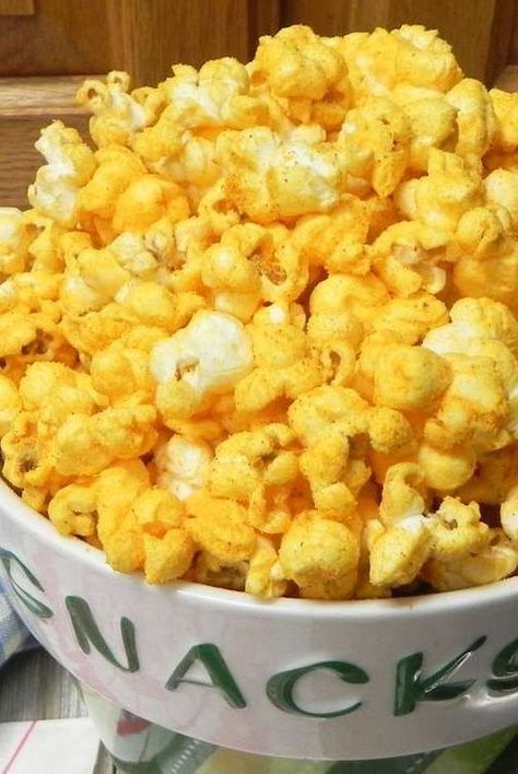 Cheddar Popcorn Recipe, Popcorn Dessert, Tailgating Ideas, Cheddar Popcorn, Boxed Mac And Cheese, Fresh Snacks, Homemade Popcorn, Cheese Powder, Recipes With Marshmallows