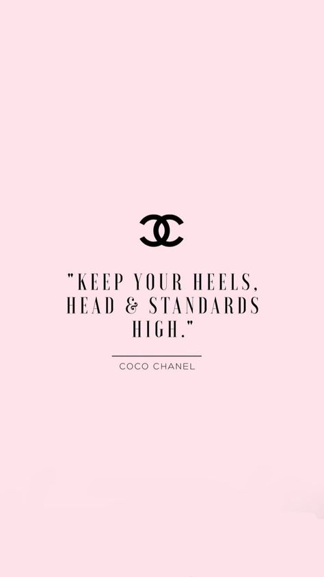 Chanel Wallpaper, Fashion Quotes Inspirational, Chanel Quotes, Whatsapp Wallpaper, Pink Quotes, Self Confidence Tips, Up Quotes, Very Inspirational Quotes, Girly Quotes