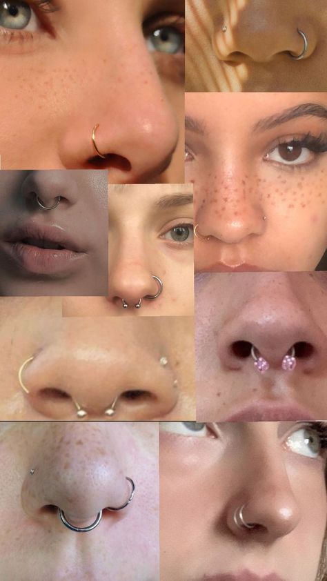 Hidden Hair Color, Cute Nose Piercings, Diy Wire Jewelry Rings, Dope Jewelry Accessories, Face Piercings, Fleurs Diy, Nose Piercings, Cool Piercings, Cute Piercings