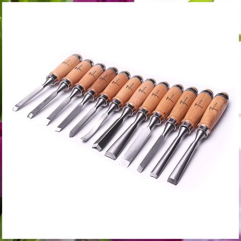 Atoplee 12pcs Wood Carving Hand Chisel Tool Carving Tools Woodworking Professional Gouges Set Wood Turning Chisels, Lathe Chisels, Wood Chisel Set, Wood Carving Chisels, Woodworking Chisels, Wood Chisel, Chisel Set, Fall Rings, Wood Carving Tools