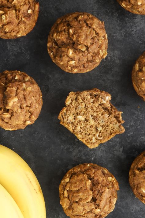 Warm hearty pumpkin banana oatmeal muffins are made with wholesome pantry staples in only ONE bowl! Banana Pumpkin Oatmeal Muffins, Pumpkin Banana Oatmeal Muffins, Oatmeal Pumpkin Muffins, Oatmeal Banana Muffins, Easy Pumpkin Oatmeal, Banana Oatmeal Muffins Healthy, Pumpkin Oatmeal Muffins, Oatmeal Muffins Healthy, Pumpkin Banana Muffins