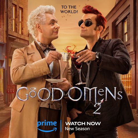 Good Omens 2, Vampire Shows, Everyday Watch, Good Omens Book, Ineffable Husbands, Terry Pratchett, Good Omens, Michael Sheen, Neil Gaiman