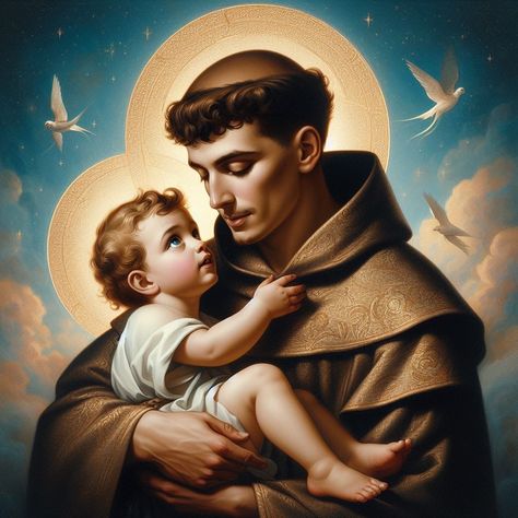 Saint Antonio, St Anthony Of Padua, Anthony Of Padua, Catholic Pictures, St Anthony, Saint Anthony, Daily Prayer, Christian Art, Anton