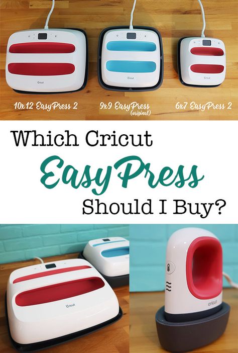 Which Cricut Easy Press Should I buy? #CricutMade #EasyPress #CricutEasyPress Cricket Joy, Heat Press Projects, Cricut Press, Iron On Cricut, Craft Cricut, Cricut Easy Press, How To Use Cricut, Cricut Supplies, Weekend Crafts