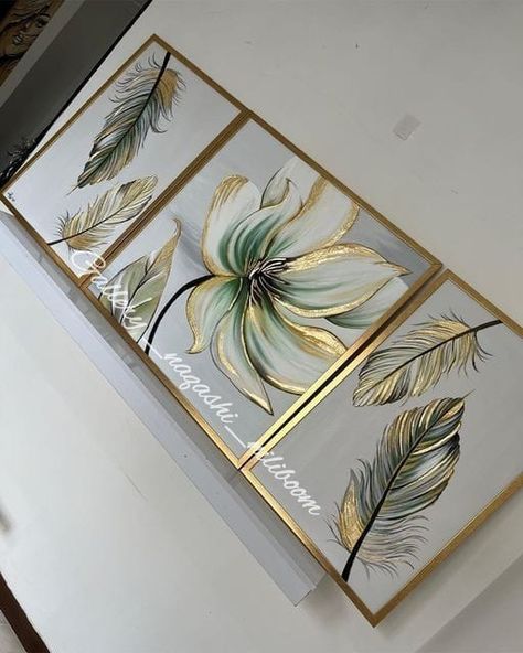 Wall frame ideas Frame Ideas Wall, Wall Frame Ideas, Art Canvas Painting Ideas, Bird Paintings On Canvas, Sunset Canvas Painting, Gold Art Painting, Butterfly Art Painting, Diy Abstract Canvas Art, Texture Painting On Canvas