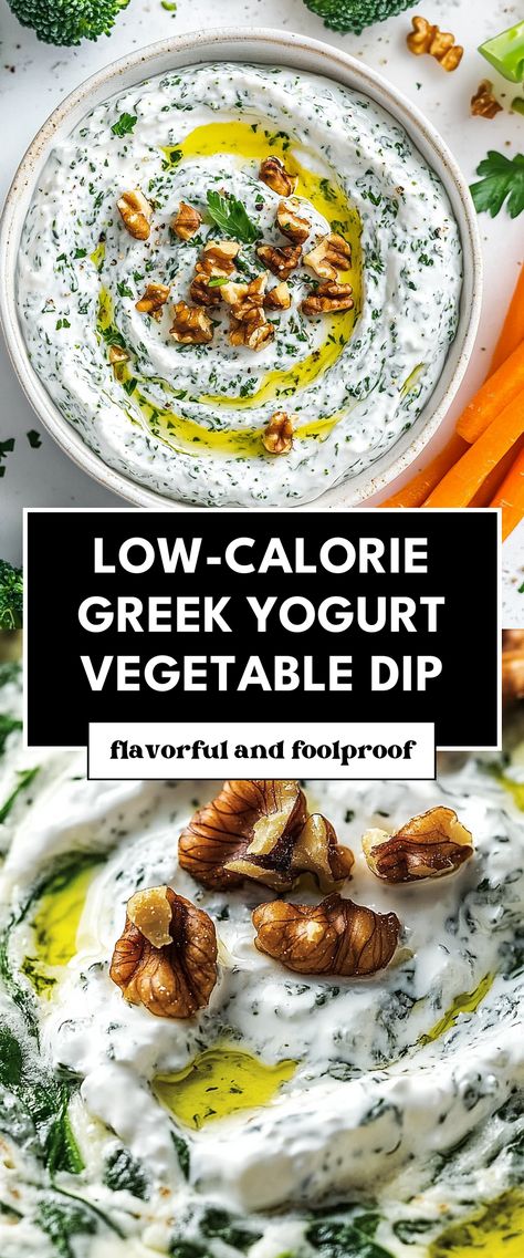 Image for Low-Calorie Greek Yogurt Vegetable Dip Greek Yogurt Recipes Low Calories, Low Calorie Vegetable Dip, Low Calorie Dips For Veggies, Low Calorie Veggie Dip, Low Calorie Dips, Yogurt Vegetable Dip, Greek Yogurt Veggie Dip, Greek Yogurt Recipes Healthy, Yogurt Ideas