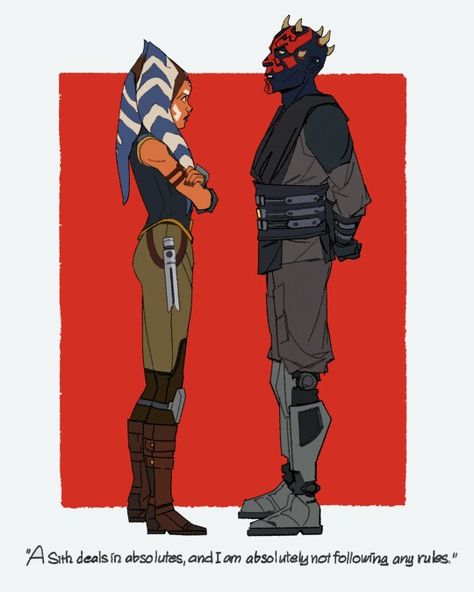 Maul And Ahsoka Fanart, World Between Worlds Star Wars, Everyday Malakia, Darth Maul And Ahsoka, Ahsoka And Maul, Maul And Ahsoka, Clone Wars Fanart, Ashoka Tano, Star Wars Clones