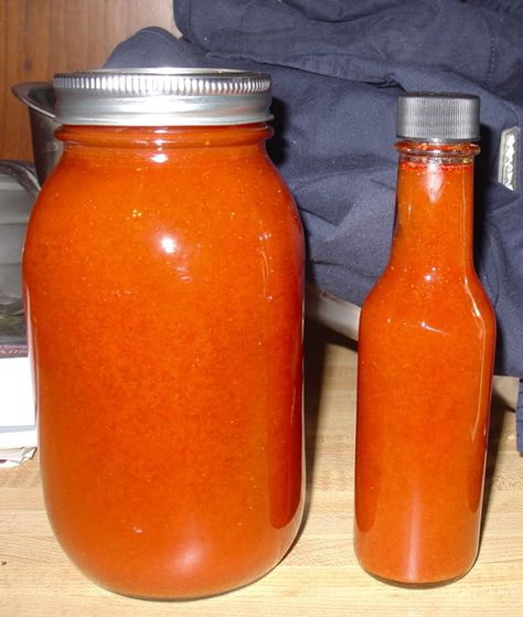 Homemade Tabasco sauce Diy Tabasco Sauce, Homemade Tabasco Sauce, Homemade Tabasco Sauce Recipe, Tabasco Sauce Recipe, Boat Snacks, Making Bacon, Mop Sauce, Olive Dip, Homemade Sauce Recipes