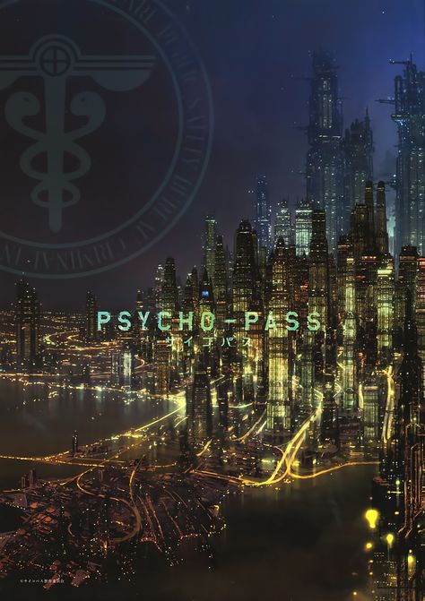 PSYCHO-PASS (サイコパス) Tokyo Ghoul Anime, Future City, Anime Movies, Image Boards, Mobile Wallpaper, Anime Images, Aesthetic Anime, Cyberpunk, Anime Wallpaper