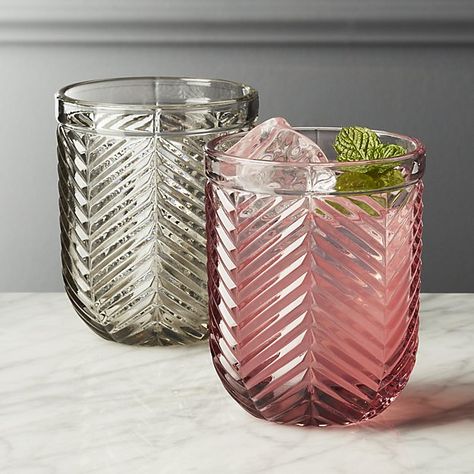 Eloise Smoke Grey Double Old-Fashioned Glass | CB2 Acrylic Drinking Glasses, Unique Drinking Glasses, Glass Drinking Glasses, Outdoor Dinnerware, Kitchen Colour Schemes, Old Fashioned Glass, Stemless Wine Glasses, Glassware Set, Kitchen Products