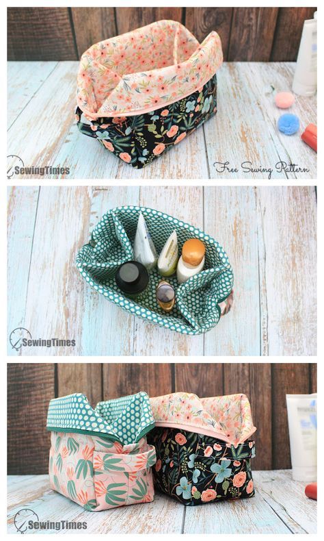 DIY Fabric Zippered Box Pouch Free Sewing Pattern + Video | Fabric Art DIY Zipper Box Pouch Pattern, Cosmetic Bag Pattern Free, Makeup Pouch Pattern, Box Bag Pattern, Sewing Makeup Bag, Sewn Bags, Cosmetic Bags Diy, Makeup Bag Pattern, Fabric Art Diy