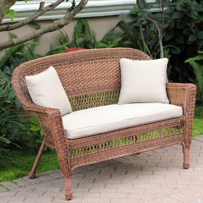 Jeco Inc. Loveseat & Reviews | Wayfair Wicker Loveseat, Patio Loveseat, Outdoor Deck Furniture, Outdoor Loveseat, Best Outdoor Furniture, Wicker Chairs, Light Dinner, Pool Furniture, Deck Furniture