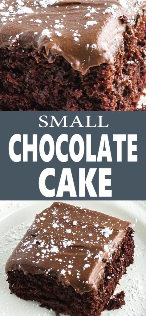 9 Inch Chocolate Cake, Small Chocolate Cake, Chocolate Snack Cake, Small Batch Baking, Homemade Chocolate Cake, Dessert Simple, Easy Chocolate Cake, Chocolate Snacks, Cake Recipes From Scratch