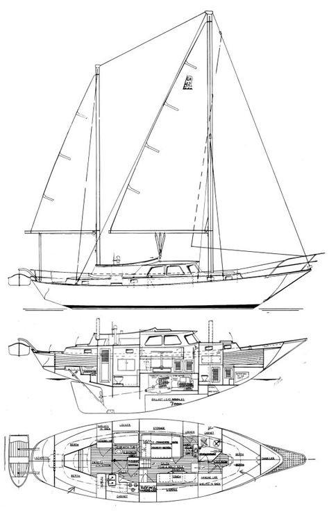 SailboatData.com - ANACAPA 42 (CHALLENGER) Sailboat Parts Of A Sailboat, Sailboat Parts, Catalina 30 Sailboat, Hunter 40 Sailboat, Sailboat Diagram, Going Out Of Business, San Pedro, Sailing Yacht, Sailing Ships