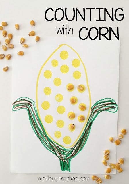 Create your own simple, fall corn cob counting activity for preschoolers and toddlers with just markers and crayons! Preschool Harvest, Modern Preschool, Corn Theme, Counting Activities For Preschoolers, November Lesson Plans, Farm Lessons, Farm Theme Preschool, Fall Lesson Plans, Math Mats