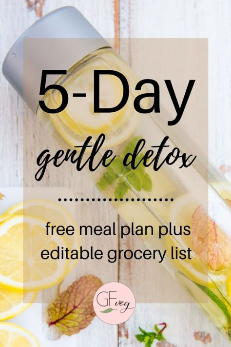 Are you ready to reset and refresh your nutrition? This 5-day detox meal plan can get you back on track with whole foods and true nourishment. Includes free recipes and editable shopping list. #detoxrecipes #easydetoxmeals #detoxmealplan #glutenfreevegan 5 Day Detox, Gut Reset, Detox Meal Plan, Baking Soda Beauty Uses, Best Fat Burning Foods, Cleanse Diet, Best Smoothie, Detox Plan, Smoothie Detox