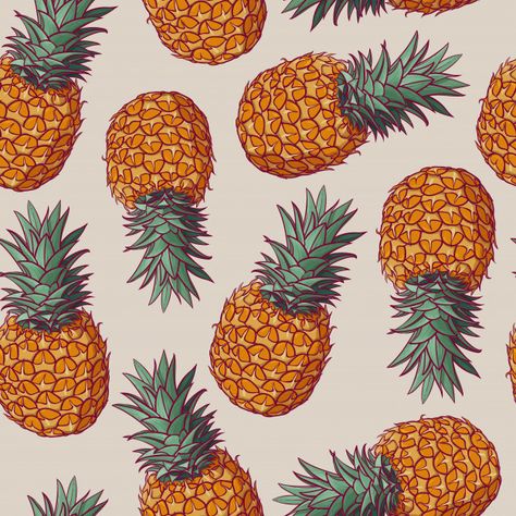 Pineapple Illustration, Pineapple Vector, Wedding Menus Design, Pineapple Wallpaper, Pineapple Design, Spring Wallpaper, Vector Portrait, Easter Colors, Exotic Fruit