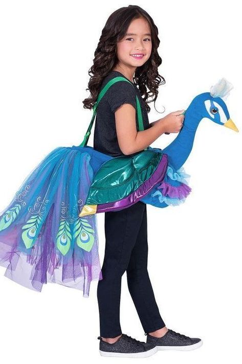 Cute! Love this bright blue dressing-up peacock costume by Dress Up by Design. Perfect for Halloween or play dress-up at home. Fun outfit has adjustable shoulder straps and a step-into body, with a strap to hold onto the neck. #halloween #peacock #girlscostume Peacock Fancy Dress, Girls Peacock Costume, Fancy Dress Costumes Kids, Fancy Dress Competition, Bright Blue Dresses, Peacock Costume, Sky Blue Dress, Peacock Dress, Unicorn Costume