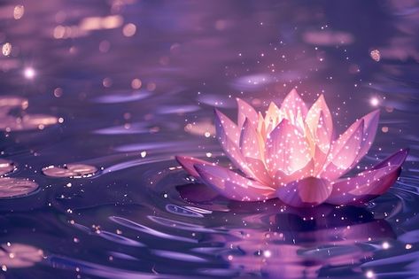 Photo lotus flowers on pink and purple b... | Premium Photo #Freepik #photo Pink Lotus Flower Aesthetic, Flower Wallpaper For Laptop, Purple Wallpaper Laptop Hd, Purple Wallpaper Laptop, Lotus Flower Background, Macbook Laptop Wallpaper, Pond Pictures, Background For Laptop, Glowing Lotus