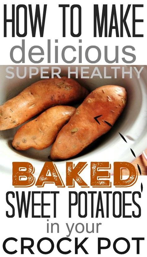 Crock Pot Sweet Potatoes, Crock Pot Potatoes, Baked Sweet Potatoes, Cooking Sweet Potatoes, Healthy Baked, Salad Pasta, Baked Sweet Potato, Crock Pot Slow Cooker, Crockpot Recipes Slow Cooker