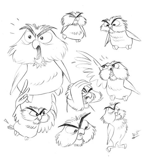 Cartoon Birds, Disney Sketches, Cartoon Sketches, Disney Tattoos, Dessin Adorable, Character Design Animation, Bird Drawings, Cartoon Character Design, The Stone