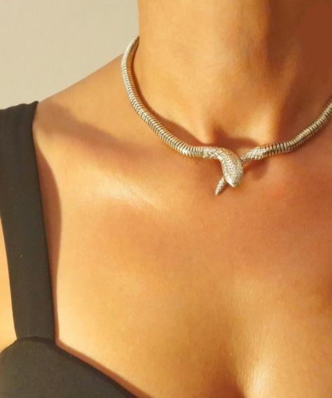 Den of Vipers Silver Snake Necklace, Medusa Necklace, Medusa Pendant, Snake Choker Necklace, Necklace Snake Chain, Serpent Necklace, Snake Choker, Snake Necklace Silver, Serpent Jewelry