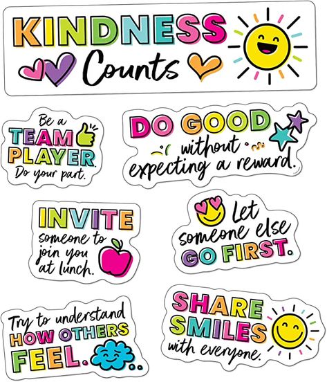 Do Good Deeds, Writing Bulletin Boards, Student Treats, Kindness Counts, Kindness Bulletin Board, Calendar Bulletin Boards, Kids Bulletin Boards, School Board Decoration, Rainbow Classroom