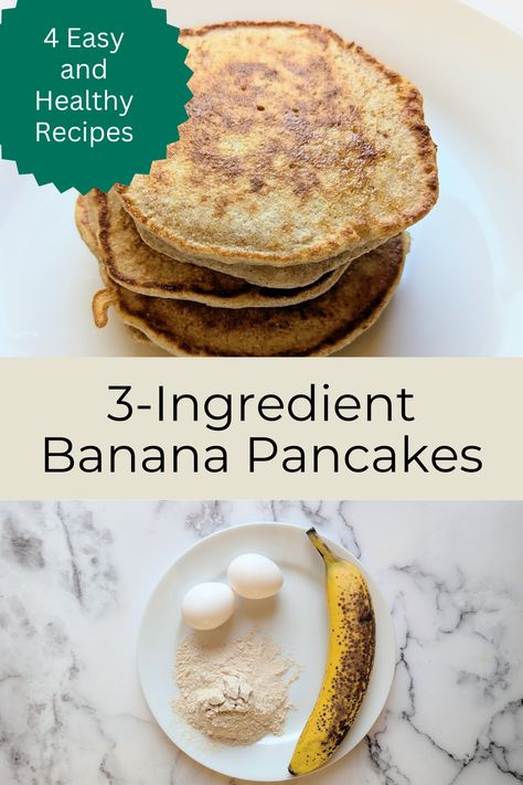 4 healthy and easy recipes to try. Your toddler will loves these for breakfast! 3 Ingredients Pancakes, Banana Pancakes For Toddler, Healthy Banana Pancakes 3 Ingredients, Breakfast For Sick Toddler, Toddler Pancakes Healthy, Toddler Pancake Recipe, Toddler Banana Recipes, Toddler Banana Pancakes, Quick Toddler Breakfast