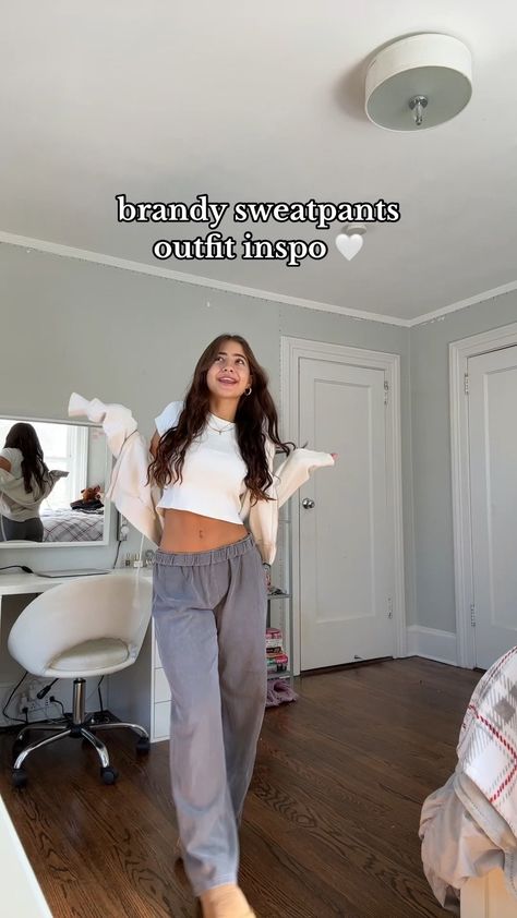 Shop Classic Ultra Mini Boot and other curated products on LTK, the easiest way to shop everything from your favorite creators. Brandy Melville Sweatpants Outfit, Brandy Sweatpants Outfit, Anastasia Sweatpants, Brandy Sweatpants, Basic Girl Outfit, Brandy Melville Sweatpants, Brandy Melville Outfits, Sweatpants Outfit, Winter Fashion Outfits Casual