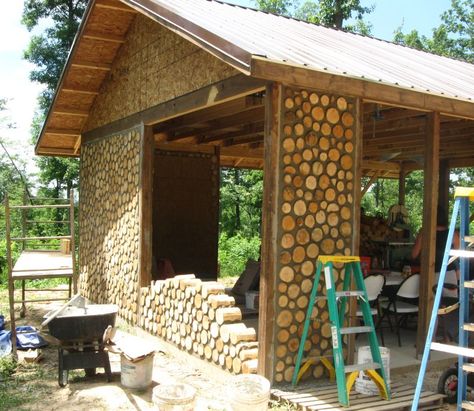 Tamas Abel Hungary 4 Cordwood Homes, Cord Wood, Cob House, Wooden Cabins, Earth Homes, Natural Building, Earthship, Cabins And Cottages, Eco House